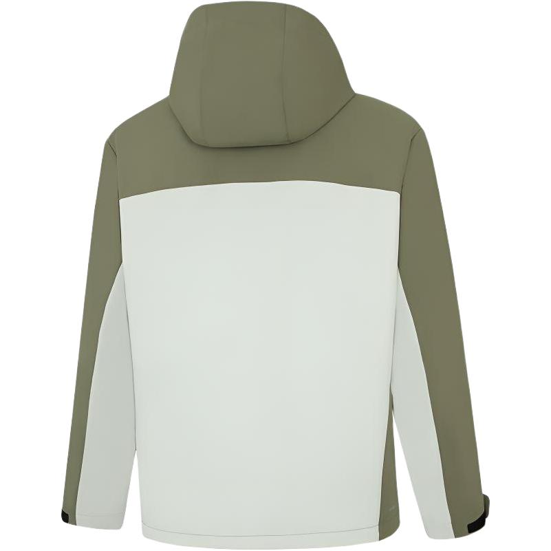 Men's Li-Ning Fitness Series Trench Coats Men's White Teal/Deep Moss Green Hooded (Non-detachable) Moderate