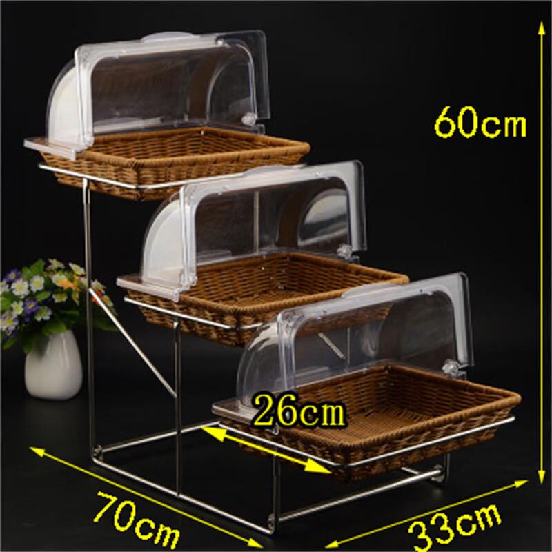 Commercial 3-Tier Food Display Stand with Lid