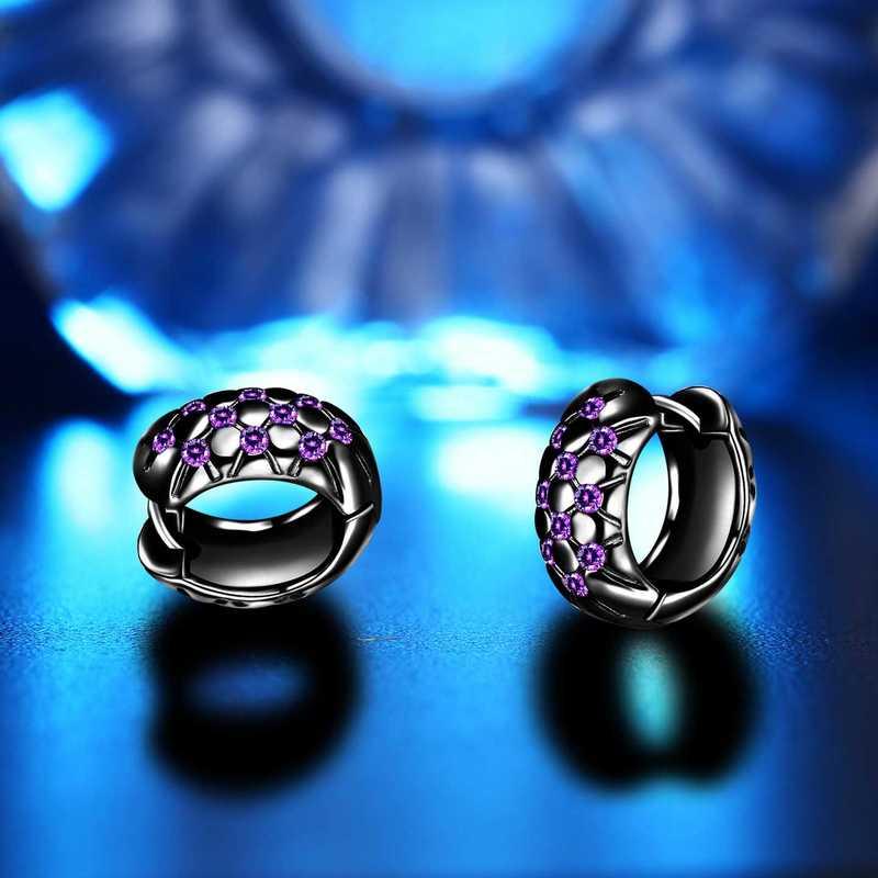 Sace Gems Klasické fialové náušnice se zirkonem 3A pro ženy jako dárky na svatbu