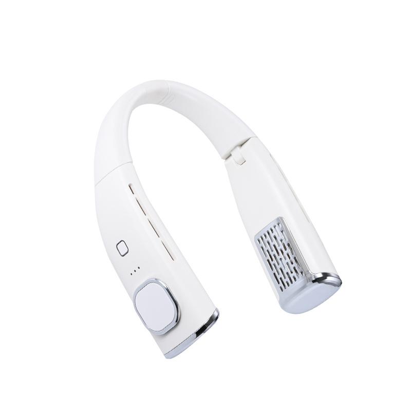 Portable Cooler Fan Hanging Neck Fan USB Bladeless 4000mAh Rechargeable 720 Degree Neckband 4 Air Outlet Fan Handheld Fan