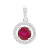Silver Pendant with 1.5ct Ruby, Cubic Zirconia (2205289)