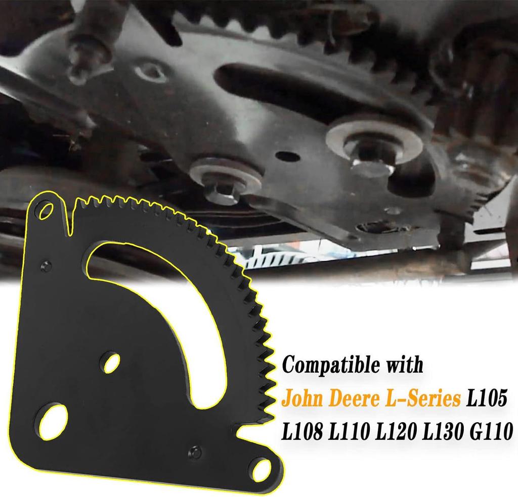 25-Tooth Metal Steering Sector Gear Set with Bushing and Bolts for John Deere Tractor