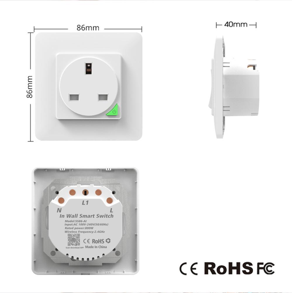 Alexa WiFi Smart Plug UK - Voice Activated Remote Control Timer Socket for Smart Home