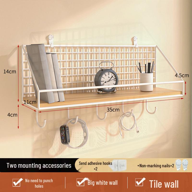 Punch-Free Wall-Mounted Bedside Storage Rack