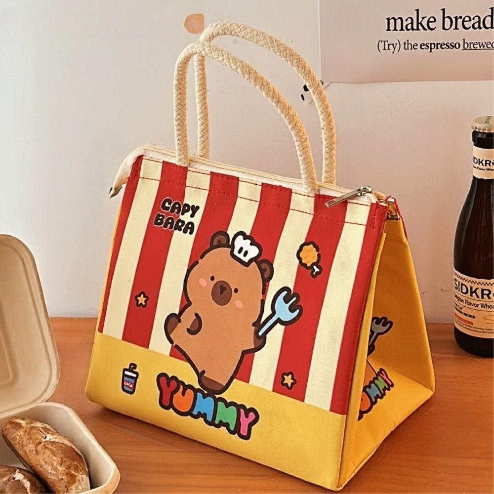 Large Capacity Bento Bag High Aesthetic Insulated lunch Box Thermal Insulation Bags Suitable Traveling Easy to Carry Office lunch Box Bag