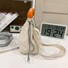 French Styl Soft Cloth Shoulder Bag With Handle Drawstring Crossbody Bag Underarm Pouch Handbag Casual Outing