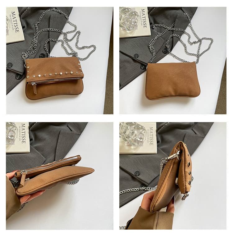 Rivet chain bag women's shoulder messenger bag