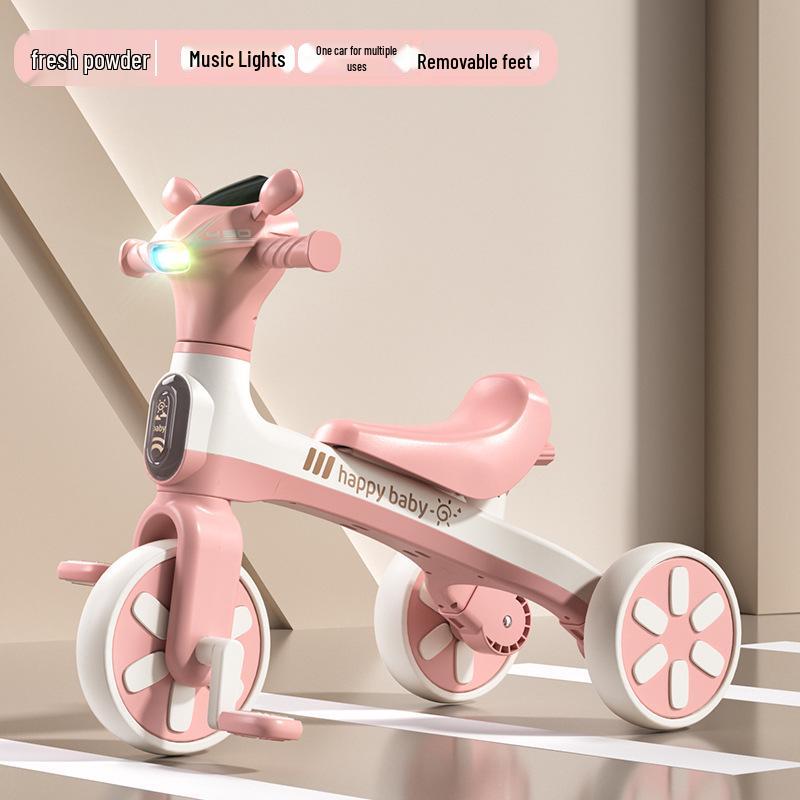 Multifunctional Children's Tricycle & Balance Bike with Music - Lightweight Outdoor Pedal Stroller