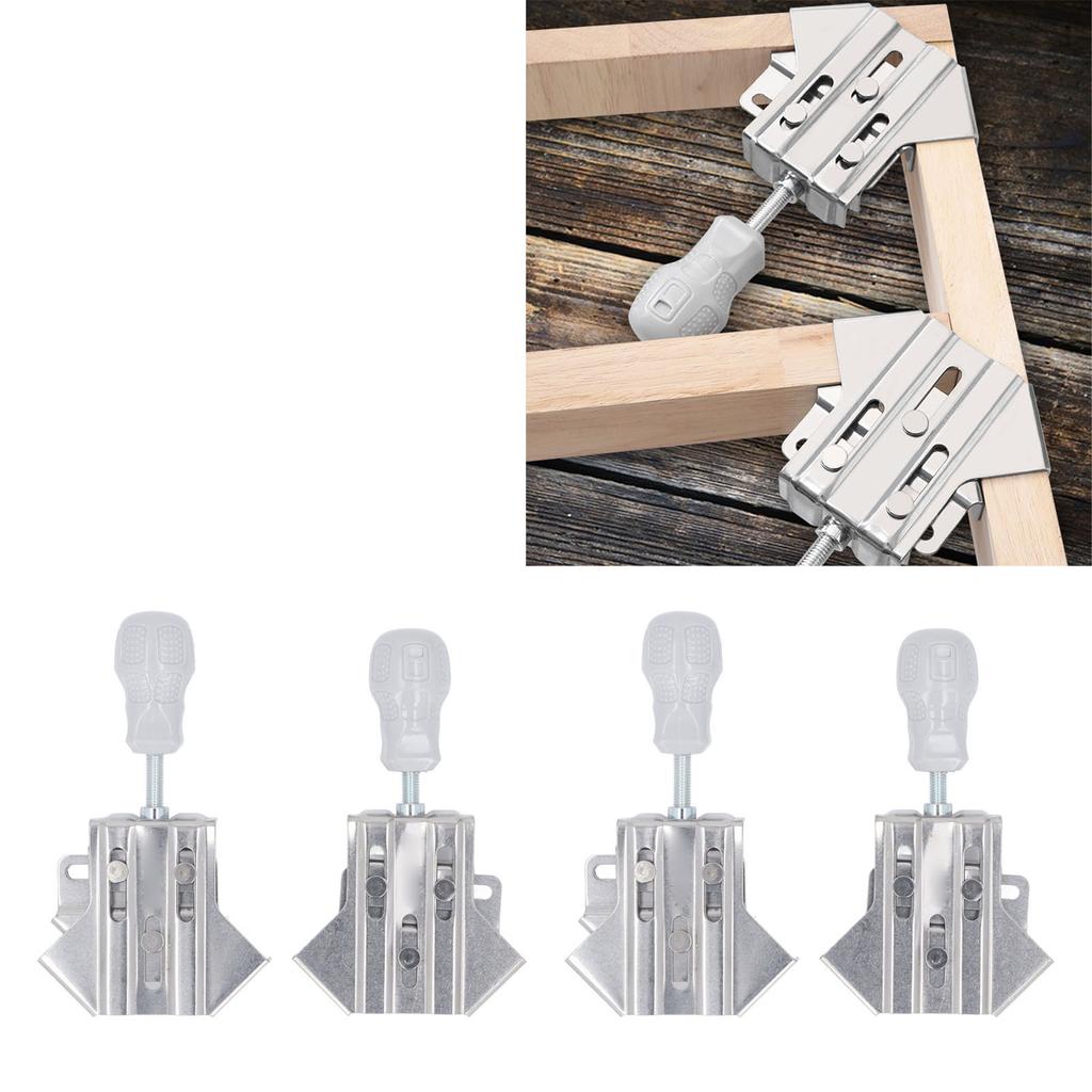 4PCS Right Corner Clamp Thickened Stainless Steel Open Type 90 Degree Clamp Woodworking Splicing Too