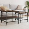 VidaXL Nesting Coffee Tables 2 Pcs Smoked Oak Engineered Wood 838920
