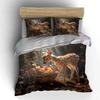 Deer and Floral Forest Decor Soft Comfortable Duvet Cover Bedding Set Included 1*Duvet Cover & 2*Pillowcases Gift