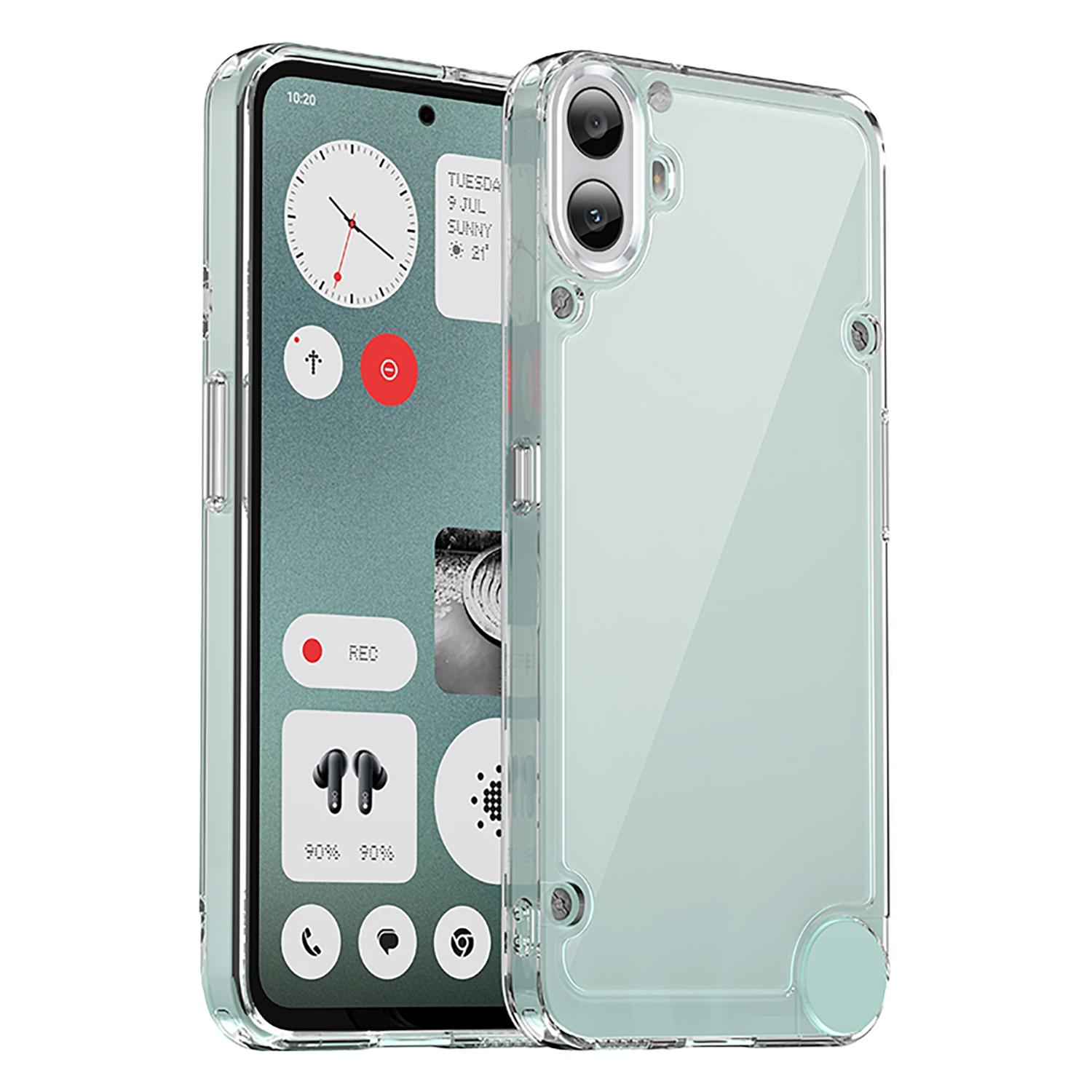 

WANLONFENG MF Series for Nothing CMF Phone 1 Case TPU+Acrylic Clear Phone Cover with Tempered Glass Film Style A