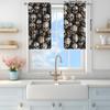 2pcs Art Skull Printed Curtain for Home Decor - Rod Pocket Window Treatment for Bedroom, Office, Kitchen, Living Room, and Study