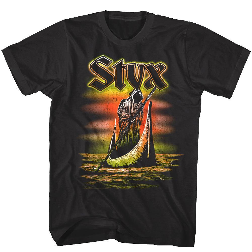 Styx Ferryman Grim Reaper Tour Men s T Shirt Rock Band Album Concert Merch Top XL