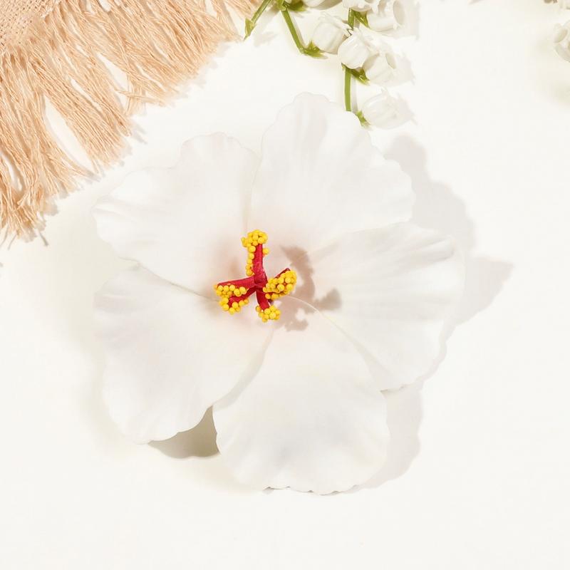Fashion Bohemian Hibiscus Hair Clip for Women Hawaiian Flower Hairclip Girls Side Bangs Clip Beach Resort Egg Flower Hairpin
