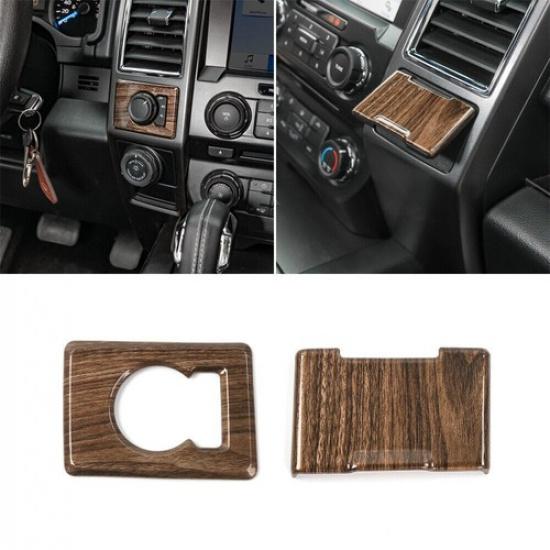 Four Wheel Drive Switch Panel Cover & Power Socket Trim For Ford F150 2015-