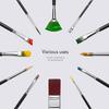 24 Pieces Paint Brush Set, Expert Series, Enhanced Synthetic Art Supplies with Brush Holder and Palette Knife for Acrylic, Oil, Watercolor