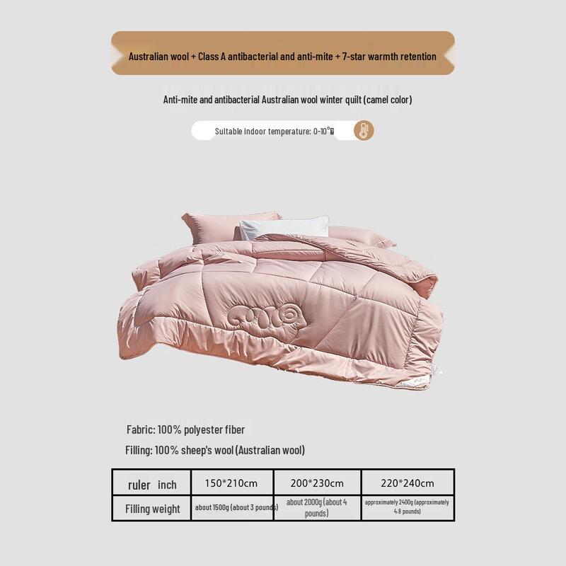 

Mercury Home Textiles 100% Australian Wool Quilt