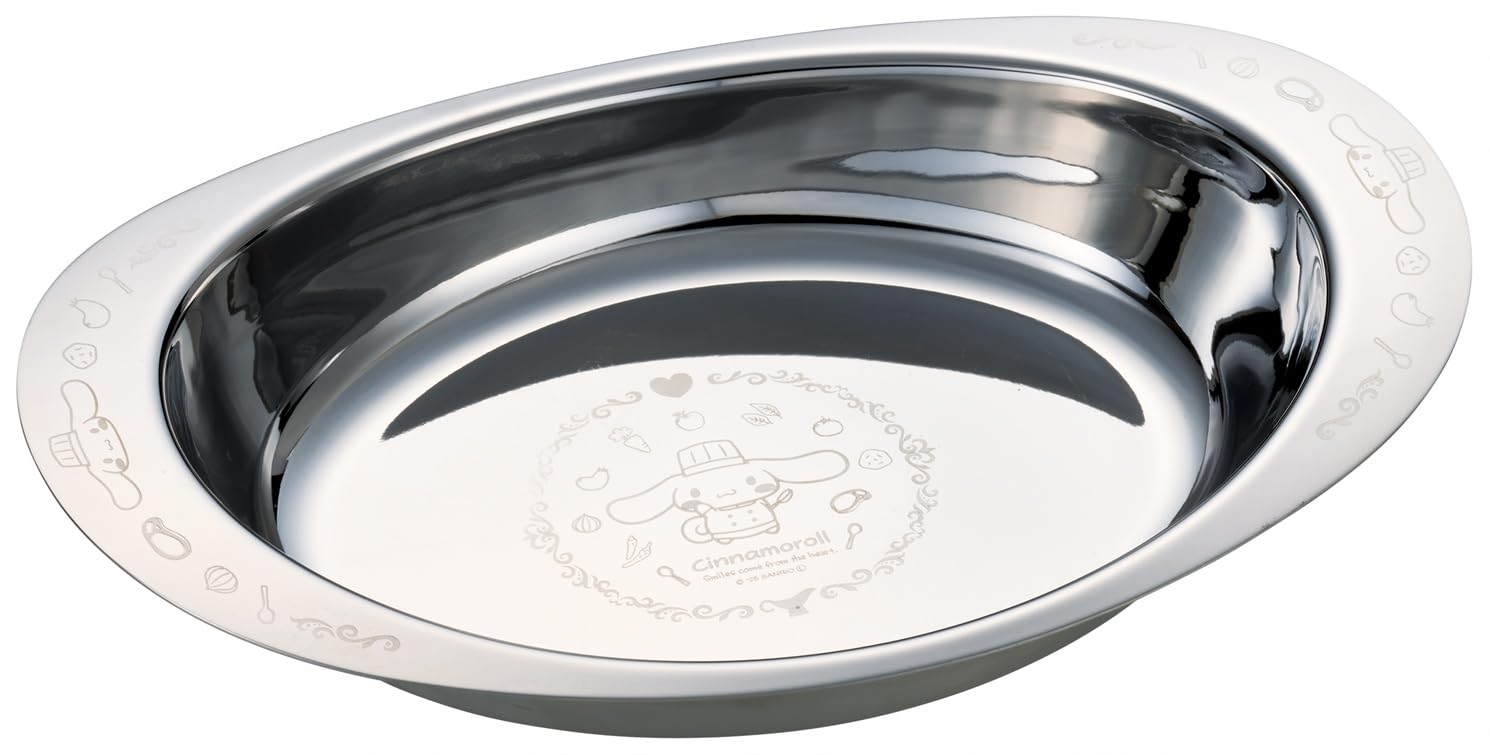 Skater Curry Stainless for Dishwasher Sanrio Cinnamoroll Plate, Steel, Container, Curry, Safe, Design, DSCY1-A