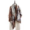 Van Gogh oil painting style imitation cashmere scarf women's high-end shawl versatile warm thickened shawl with extended air-conditioning blanket