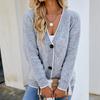 Cardigan casual minimalista in maglia capispalla per donna
