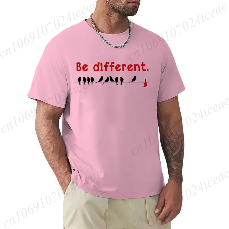 Mens TShirts Clothing Letter Bird Graphic TShirts Round Neck Short Sleeve Casual TShirt Fashion Summer Tshirt Short Sleeve