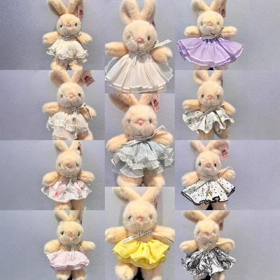 Cute Little White Rabbit Plush Toy Floral Skirt Rabbit Doll Grab Machine Doll Girl Birthday Gift