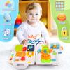 Toddler Toys Age 1-2, Musical Montessori Busy Board, Early Educational Toys for 1-2 Year Old, Motor Skills Developmental Toy, Toddler Travel Toy,