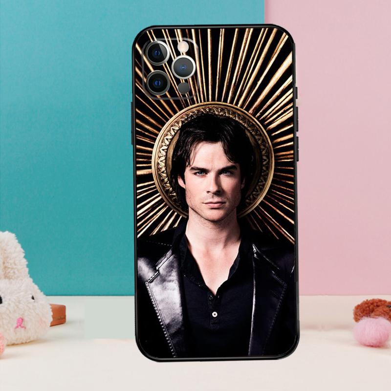 Damon Salvatore Vampire Diaries Phone Case For iPhone 17 Air 16 15 13 12 11 14 Pro Max 12 13 mini 15 16 Plus 16e Cover Coque
