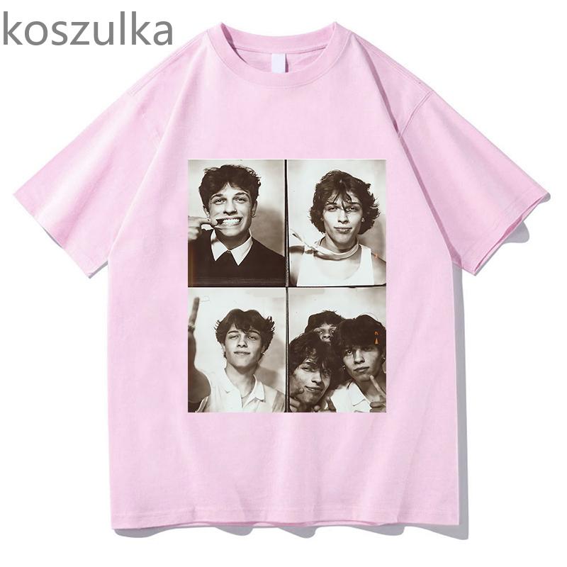 Camiseta unissex sturniolo trigêmeos, unissex, feminina, design criativo, estampas, tops, algodão, clássico, retrô, anos 90, harajuku, gola redonda, manga curta, camisetas soltas
