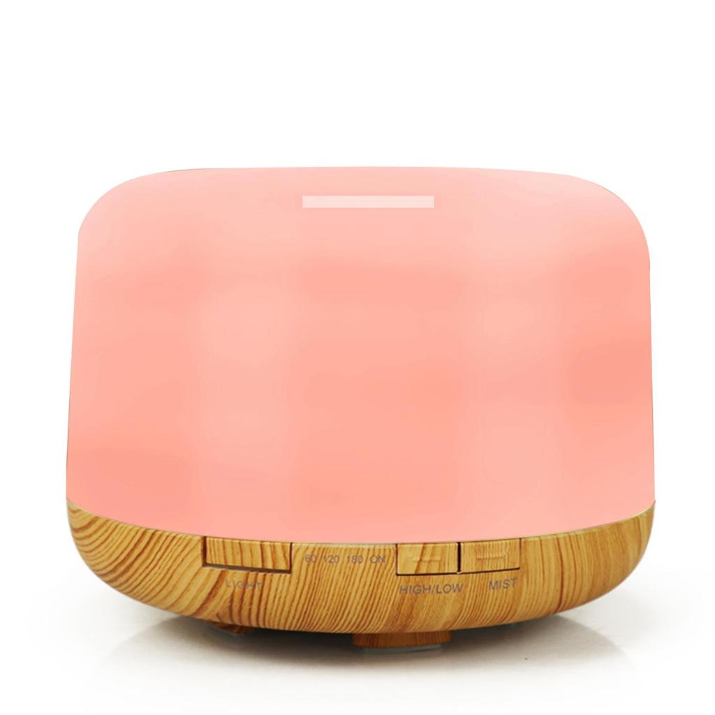 500ML Creative Muji-Style Aroma Diffuser: Indoor Humidifier & Seven-Color Night Light
