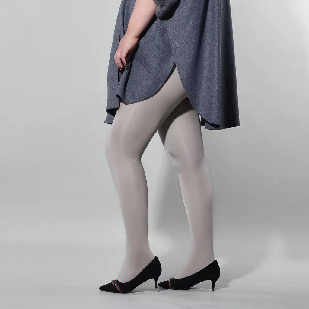 Plus Size Tights Pantyhose for Women High Waist Stockings Oil Shiny Pantyhose 1X 2X 3X 4X 5X Polyester Woven Thin Hosiery