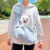 Reversible Pet Carrier Bag for Small Dogs & Cats, Breathable Soft Polyester with Wide Shoulder Strap and Pocket, Snap Closure