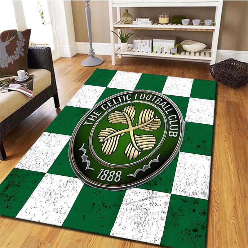 Tappeto Tappetino Celtic Football Club per Soggiorno Camera da Letto Casa Decorazione Divano, Tappetino Antiscivolo per Giochi Bambini