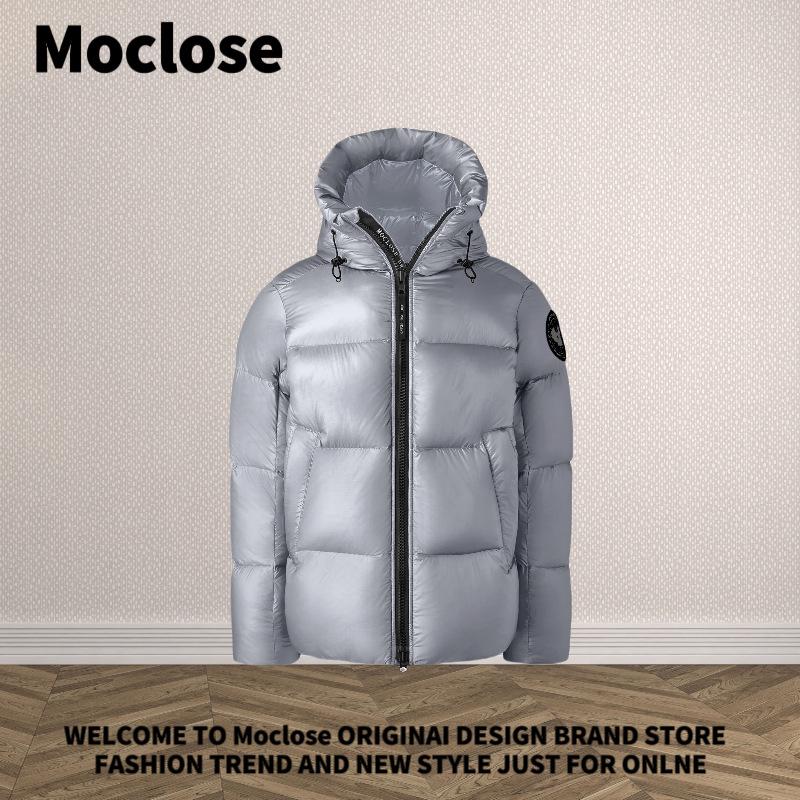 Унисекс утепленная куртка Moclose Black Label с капюшоном - Теплый шелковый пух для осенне-зимней уличной моды L серебряный