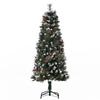 Artificial Christmas Tree with Snow 150cm with 360 Branches 38 Berries Indoor Christmas Decoration Green