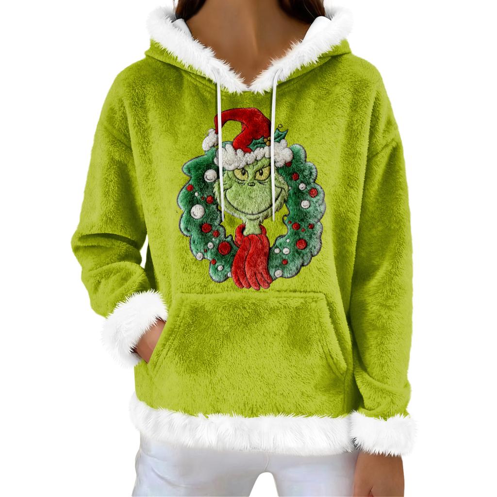 Φούτερ με Κουκούλα Για Γυναίκες Oversized Χειμερινά Βελούδινα Χαριτωμένα Φούτερ Πουλόβερ Μοντέρνα Φθινοπωρινά Χειμερινά Ρούχα