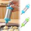 Homemade Biscuit Maker Machine Stainless Steel Cookie Press Decorating Piping Kit, Ergonomic Push Dispenser And Durable Nozzles Design, Handheld Icing