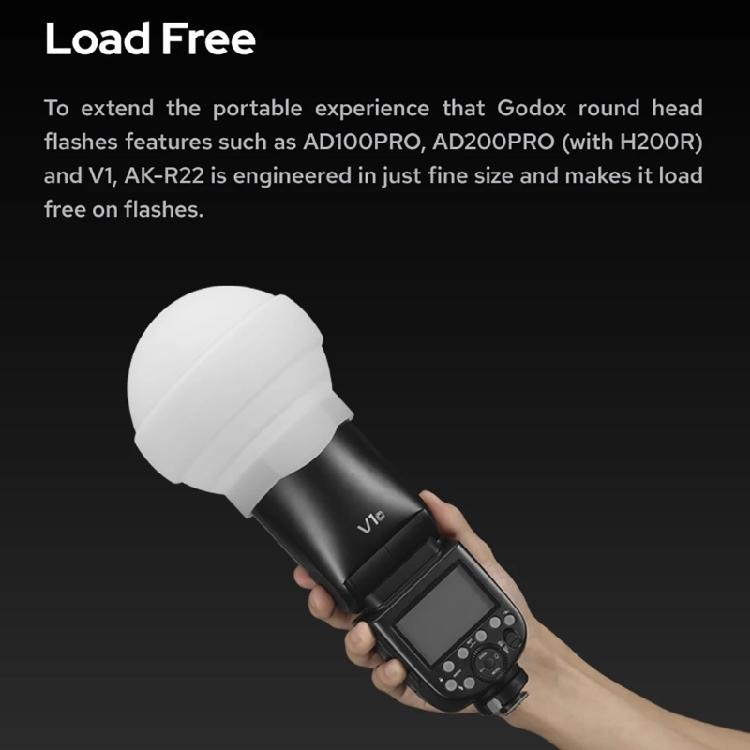 Flash Diffusion Dome Light Modifier for V1 Series Flashes AD100PRO AD200PRO