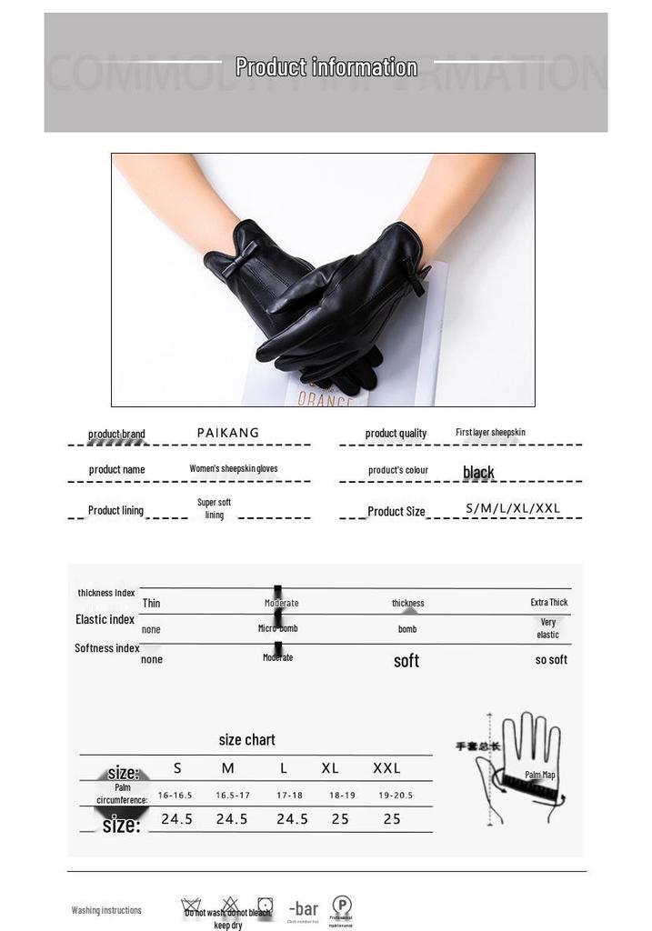 Damenhandschuhe aus echtem Lammleder - Dick, Warm, Ideal für Herbst und Winter