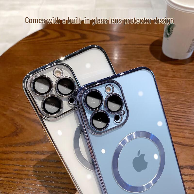 Kalio Anti-Yellowing Electroplated Magnetic iPhone Case with Lens Protector
