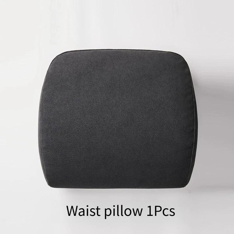 For Tesla Model 3/Y Car Neck Pillow Memory Cotton Protective Lumbar Support Backrest Relieves Pressure Car Headrest Assesories