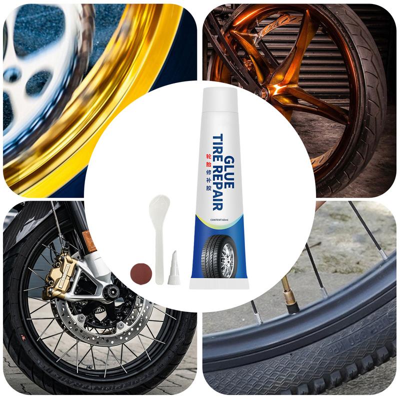 Lipici adeziv pentru repararea anvelopelor 2,02 oz Kit de reparare a zgârieturilor anvelopelor, rezistent la impact, lipire auto anvelope, adeziv, etanșare, umplere găuri