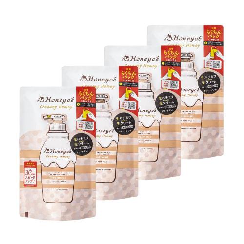 

[Set of 4] Honeyche Creamy Honey Treatment Refill x 4 [Honey Hair Care Made in Japan Damage Repair Salon Refill Set]