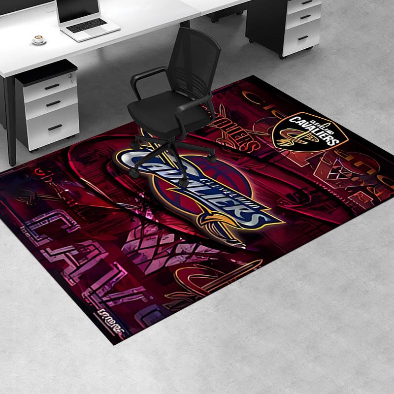 1pz Pallone da Basket, Tappeto Ufficio Cleveland Cavaliers Morbido Poliestere Tappeto Ingresso Lavabile Antiscivolo Ma