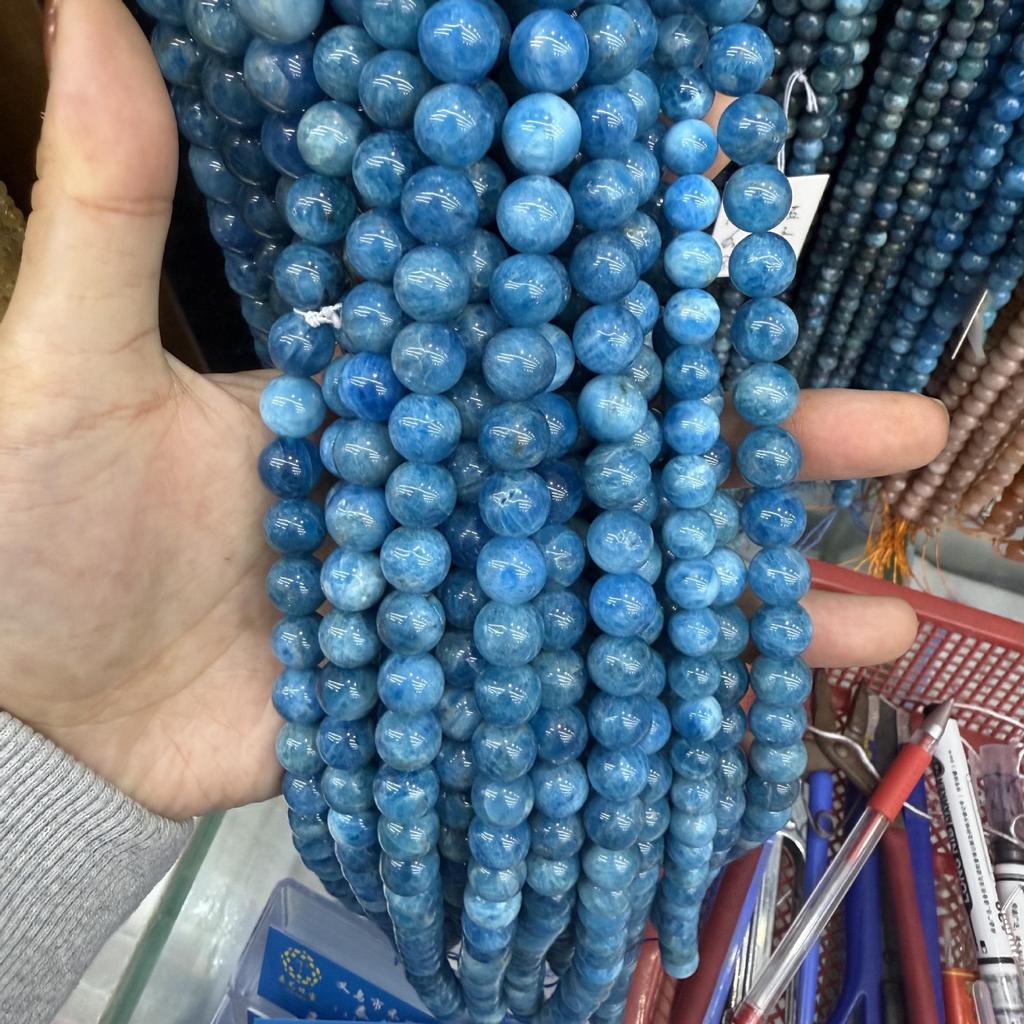 Blue Series Aquamarine & Blue Lace Agate Natural Stone Beads for DIY Jewelry