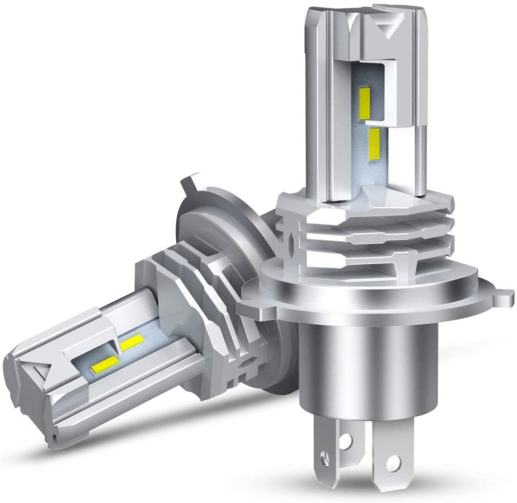 H4 LED Headlight, For Cars/Motorcycles, Hi/Lo Switching, Fanless, 12,000 lm, DC /24V Compatible with