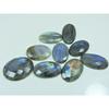 Natural Multi Labradorite Checker Cut Oval Cabochon Loose Gemstone 09Pcs Lot C-3619