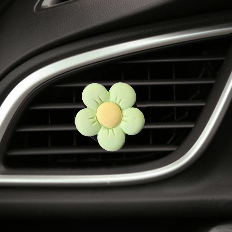 Cute Flower Aromatherapy Car Air Outlet Decoration Perfume Clip Air Freshener Colorful Flora Decor Auto Accessories
