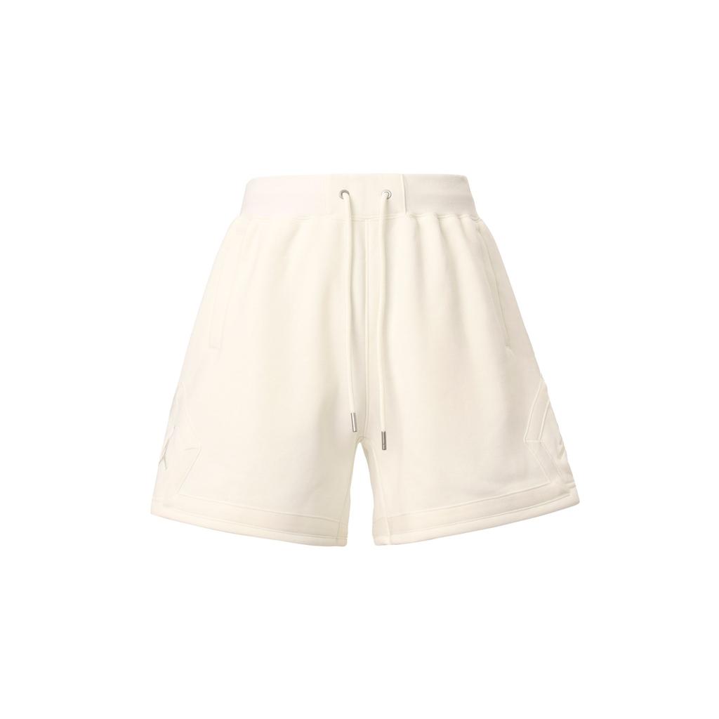 Jordan Flight Diamond Solid Color Outdoor Elastic Waist Mid Rise Three Quarter Casual Shorts Women shorts Sail FV7057133